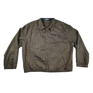 Polo Ralph Lauren Men's XXL Utility Bomber Eisenhower Jacket Olive Zip Front ***